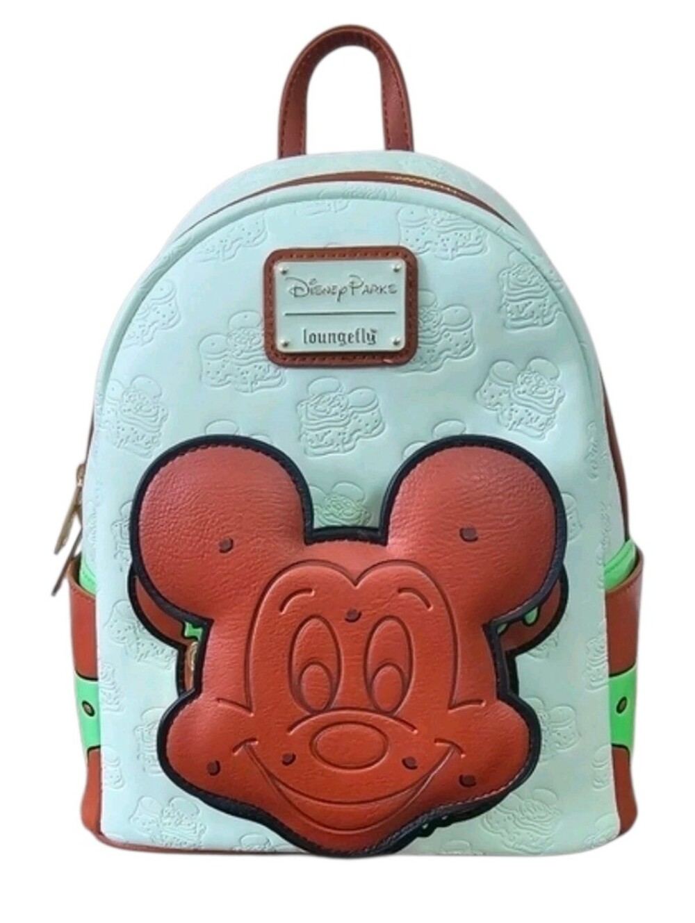 🎄Disney Parks 2024 Loungefly Mickey Mint Ice Cream Sandwich Mini Backpack NEW